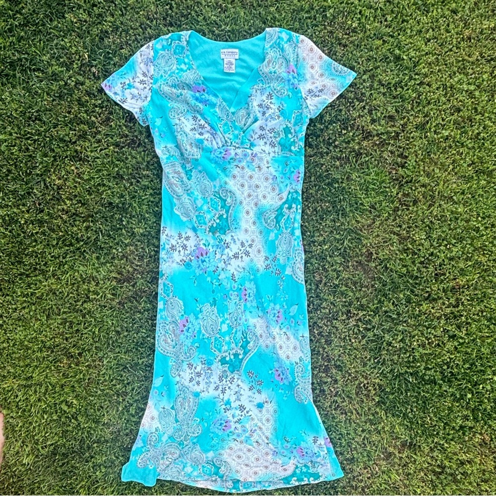 Blue Floral Maxi Dress